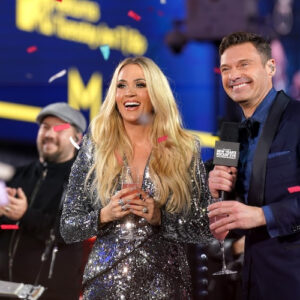 Carrie Underwood and Ryan Seacrest on New Years Rockin Eve