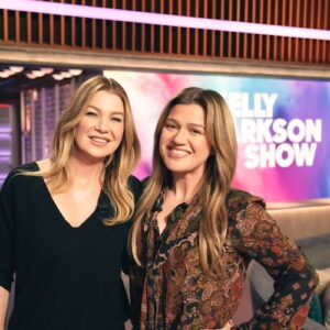 Ellen Pompeo and Kelly Clarkson on 'The Kelly Clarkson Show'
