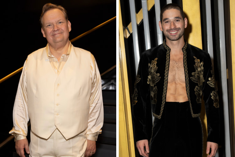 Alan Bersten, Andy Richter Share a Smooch in Funny Kiss Cam Moment