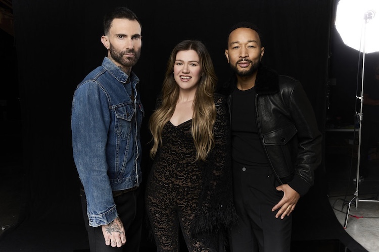 Kelly Clarkson, Adam Levine, and John Legend on 'The Voice Battle of Champions'