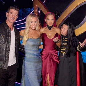 Robin Thicke, Jenny McCarthy, Rita Ora, and Ken Jeong on 'Twilight Night' of 'The Masked Singer'