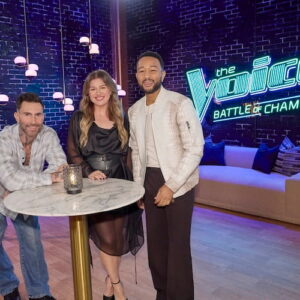 Adam Levine, Kelly Clarkson, and John Legend on 'The Voice Battle of Champions'