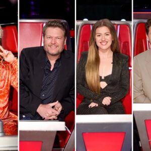 Miley Cyrus, Blake Shelton, Kelly Clarkson, and Niall Horan on 'The Voice' throughout the years.